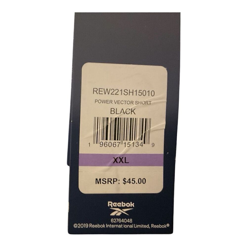 Reebok Women's Power Vector Shorts Black XXL Activewear Summer - Picture 3 of 3